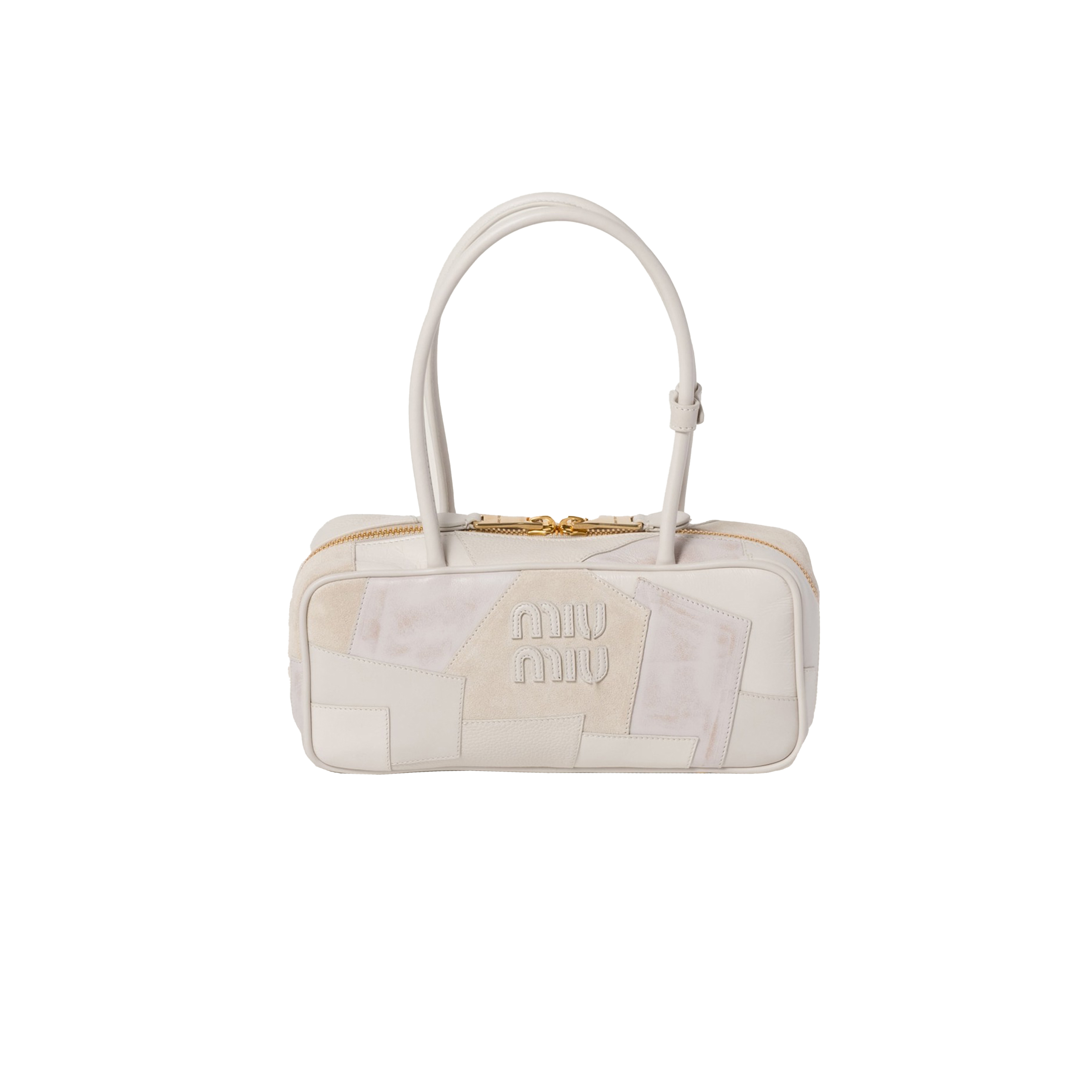 MIU MIU BEAU LEATHER PATCHWORK BAG 5BB173 (28*15*9cm)